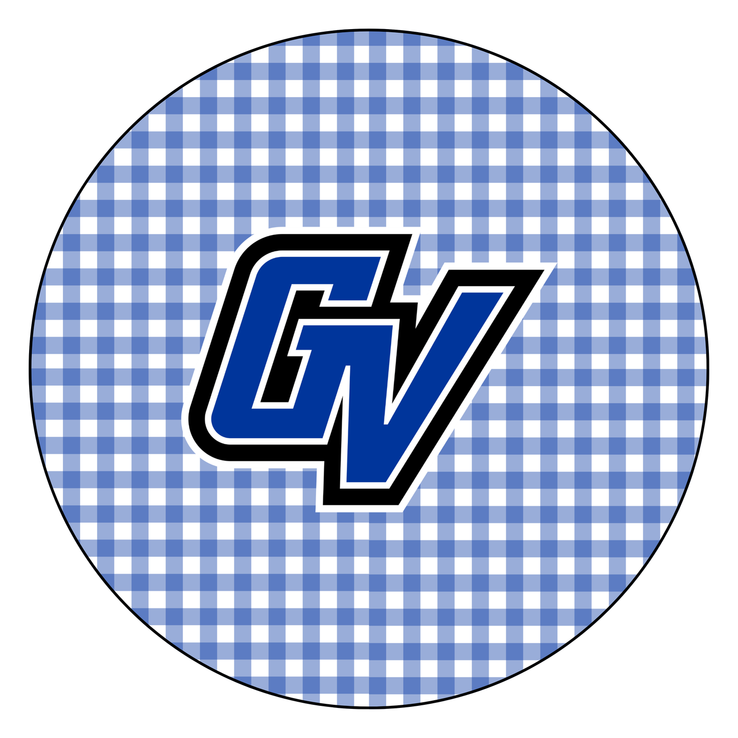 Retro Gingham Logo "GV"