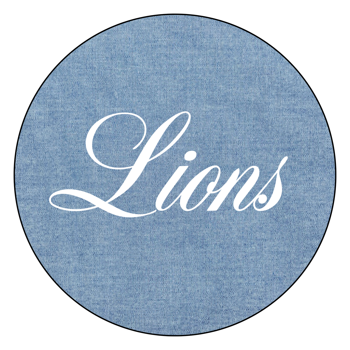 Denim Cursive "Lions"