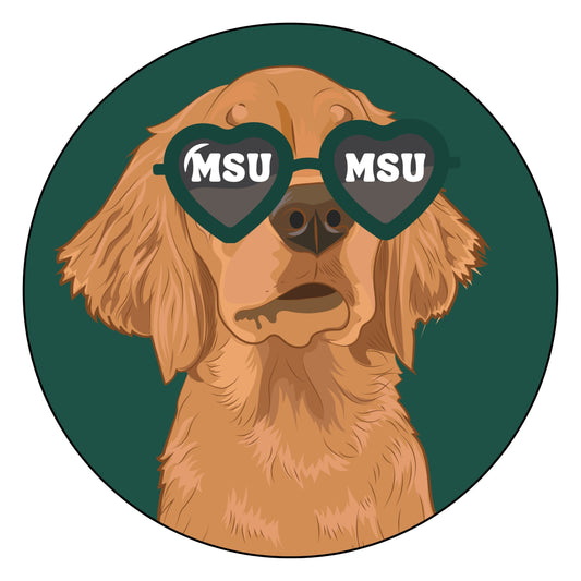 MSU Pup in Glasses