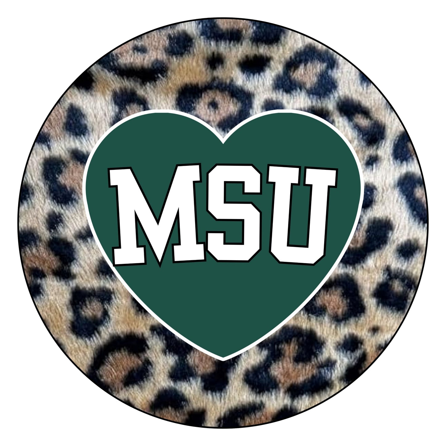 Animal Print- MSU Heart