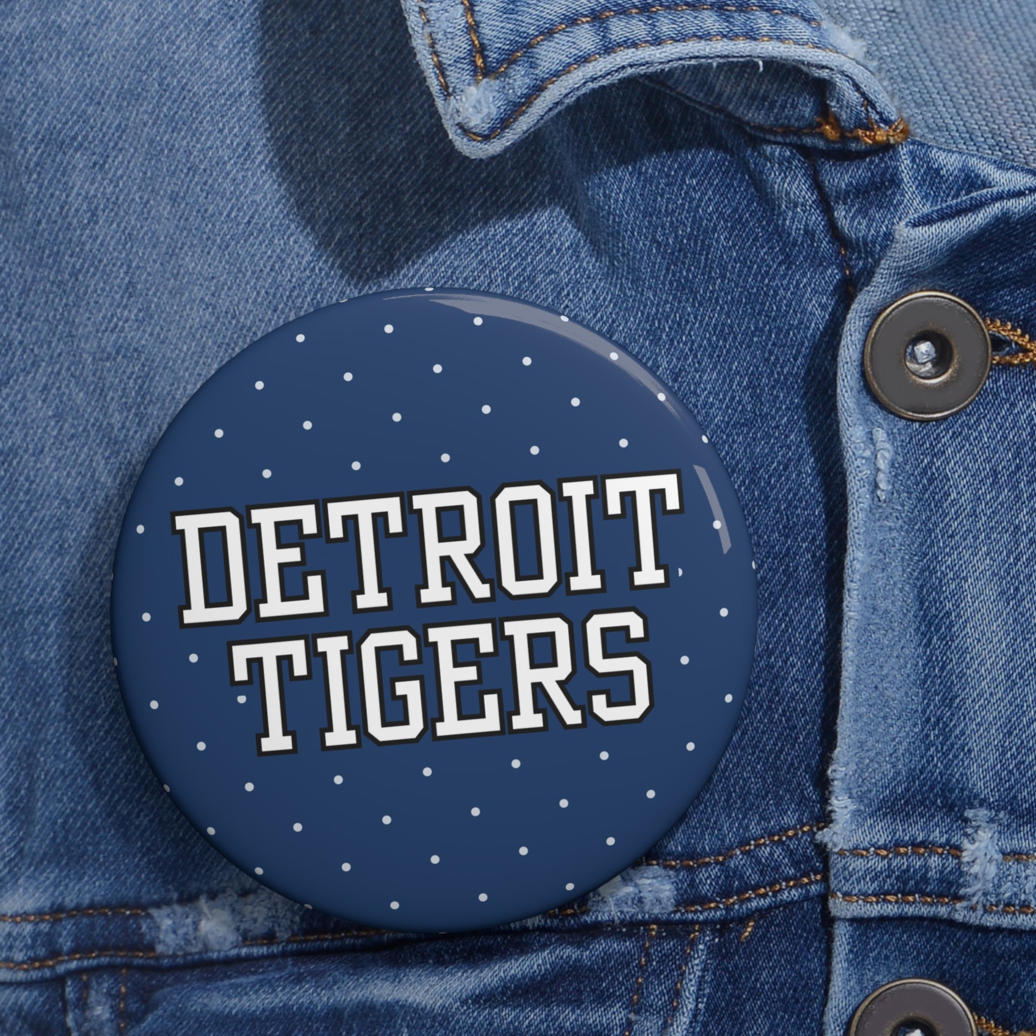 Blue Polka Dot Detroit Tigers