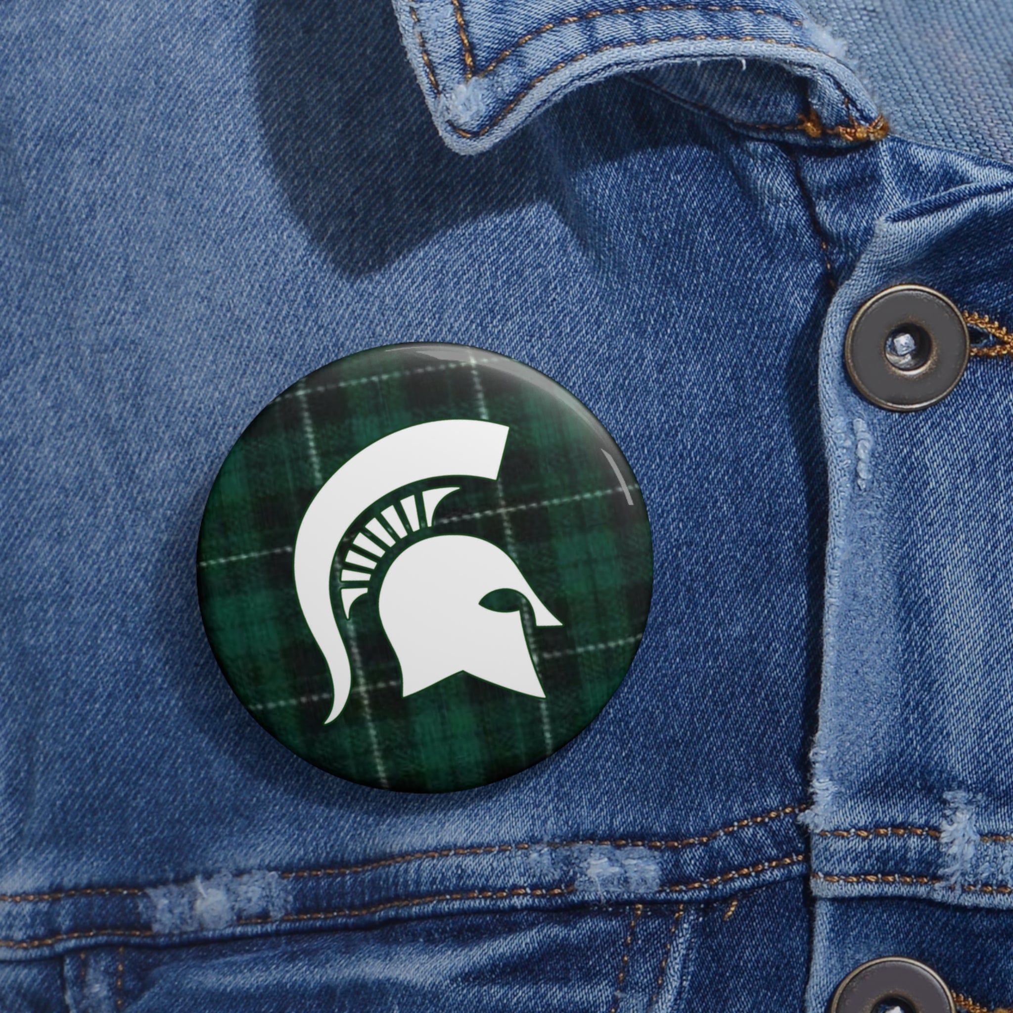 Plaid Sparty Head