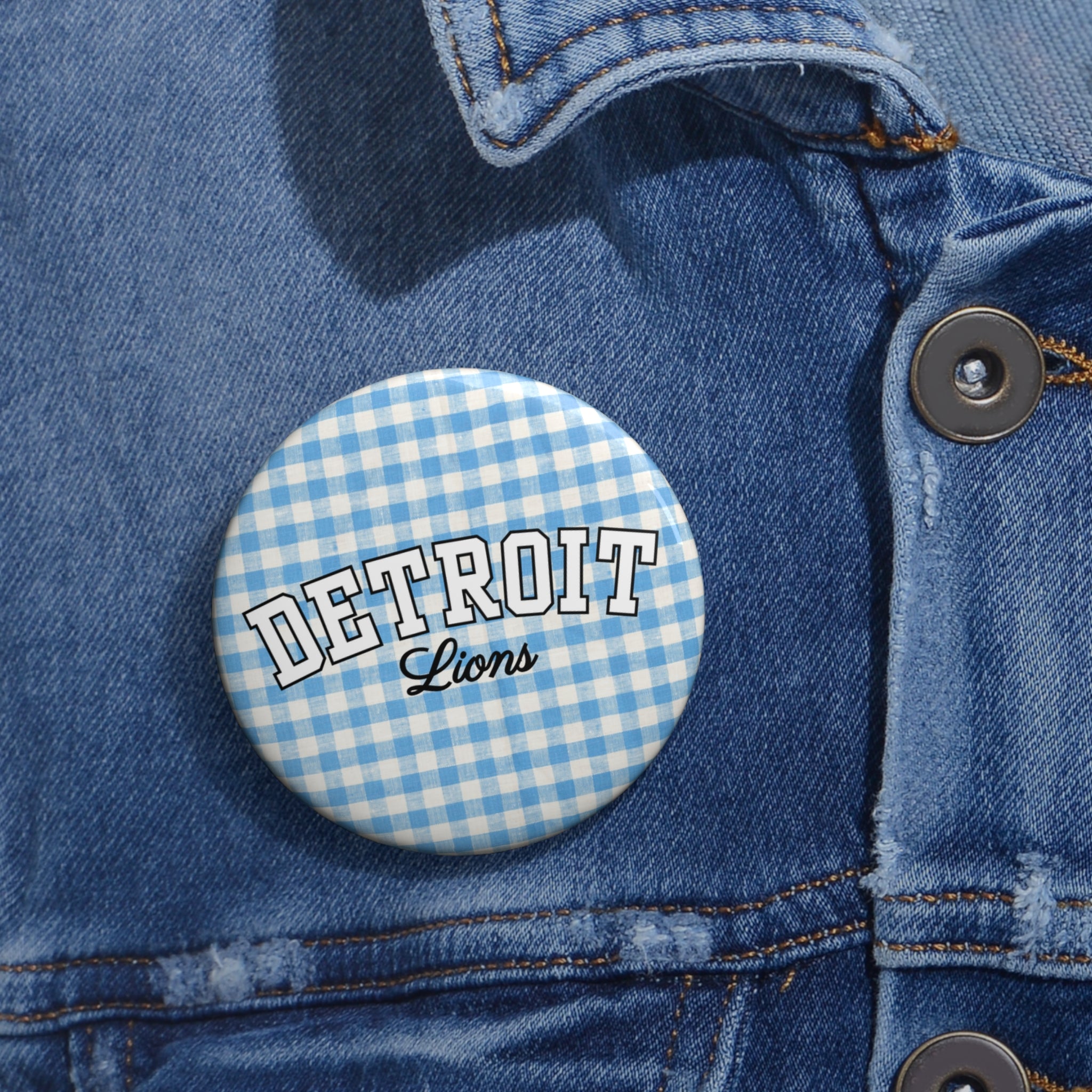 Gingham Detroit Lions