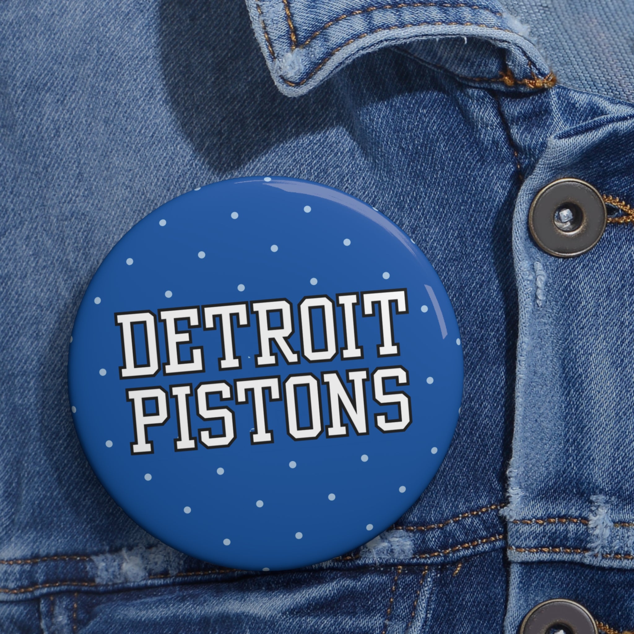 Blue Polka Dot Detroit Pistons