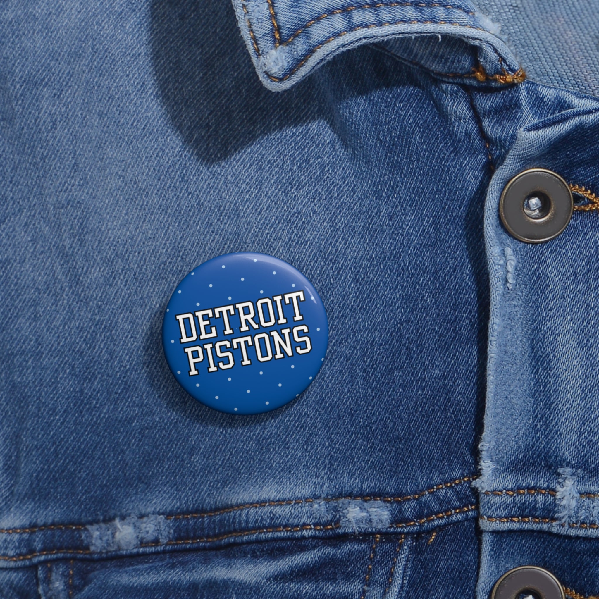 Blue Polka Dot Detroit Pistons