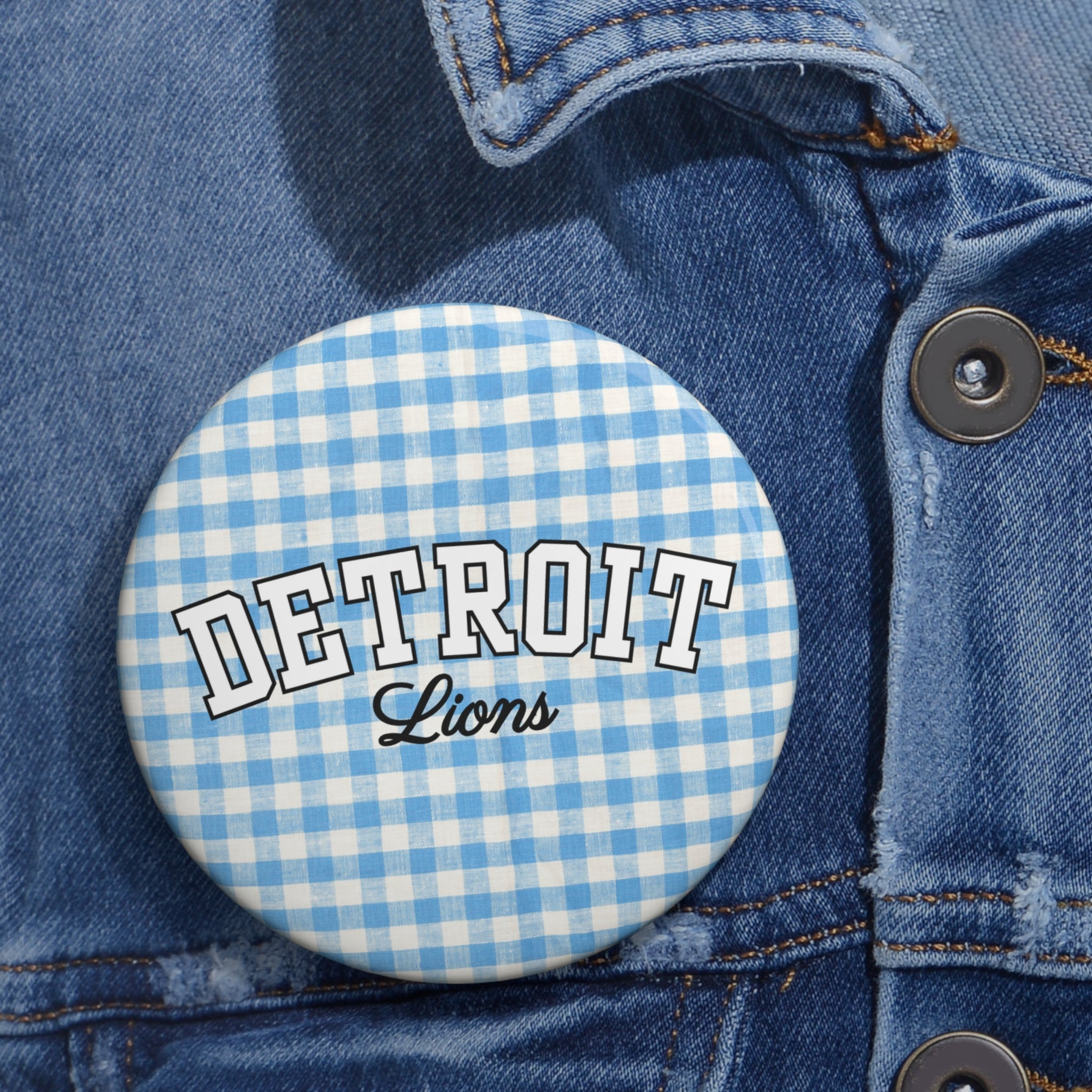 Gingham Detroit Lions