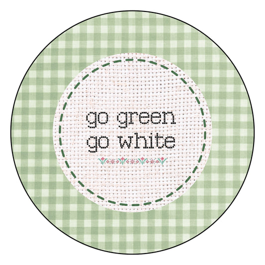 Go Green Go White Gingham