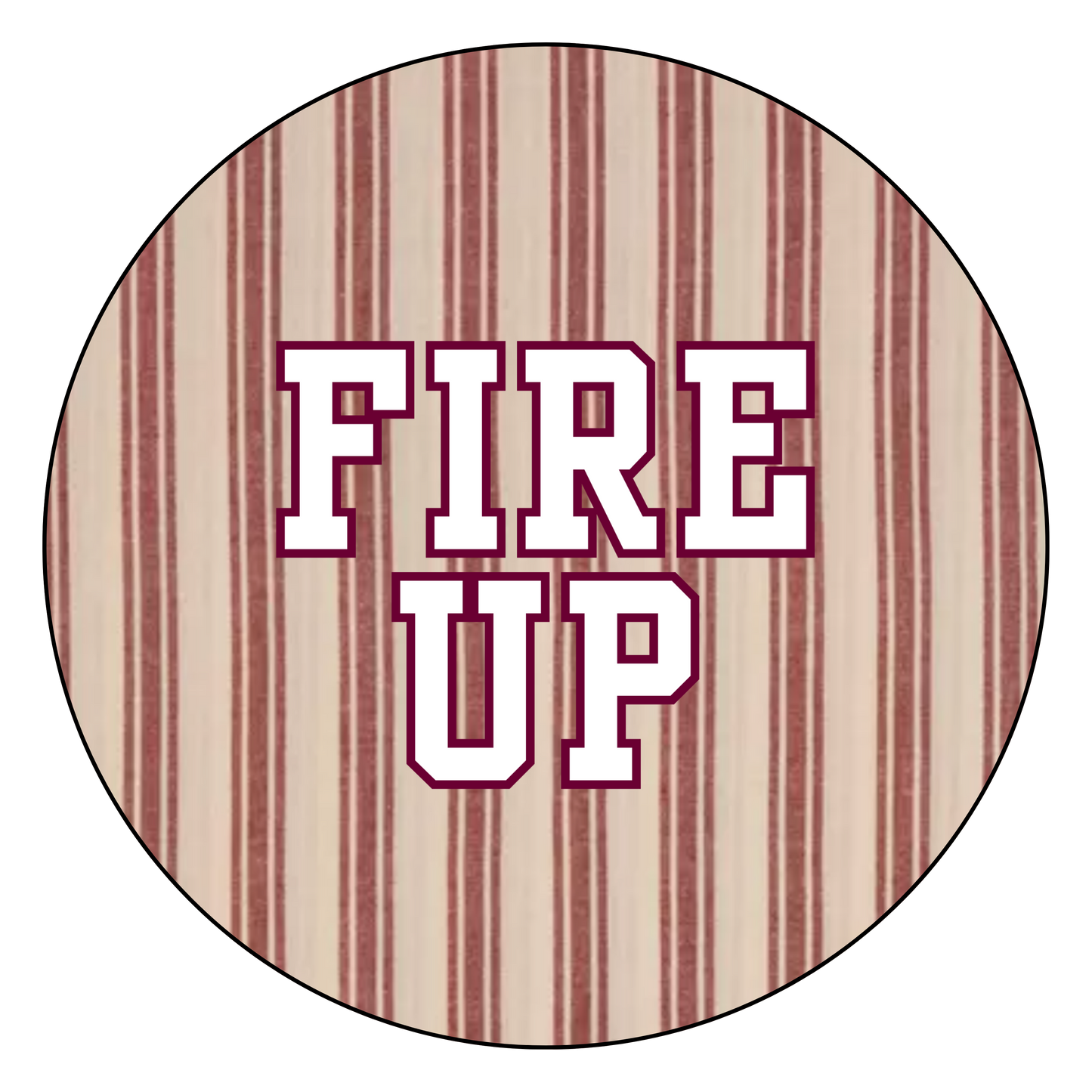 Retro Striped "Fire Up"