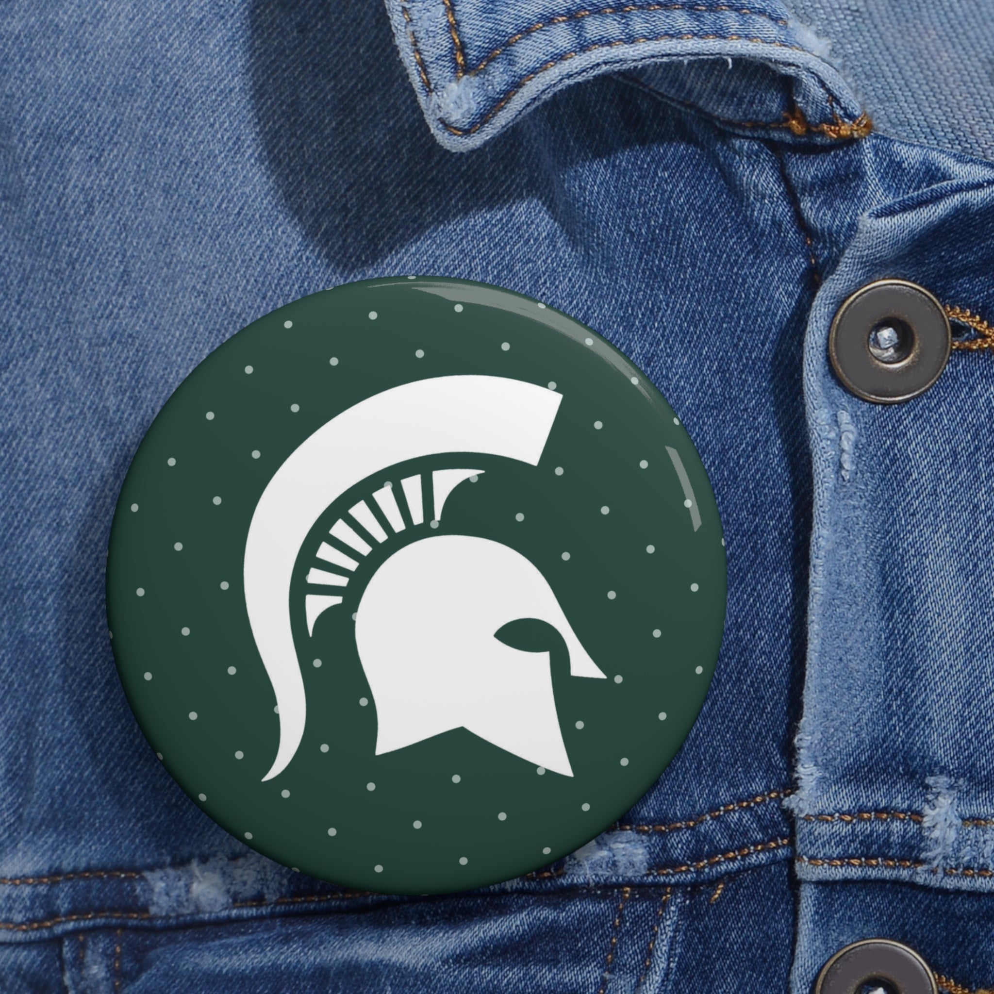 Green Polka Dot Sparty Head