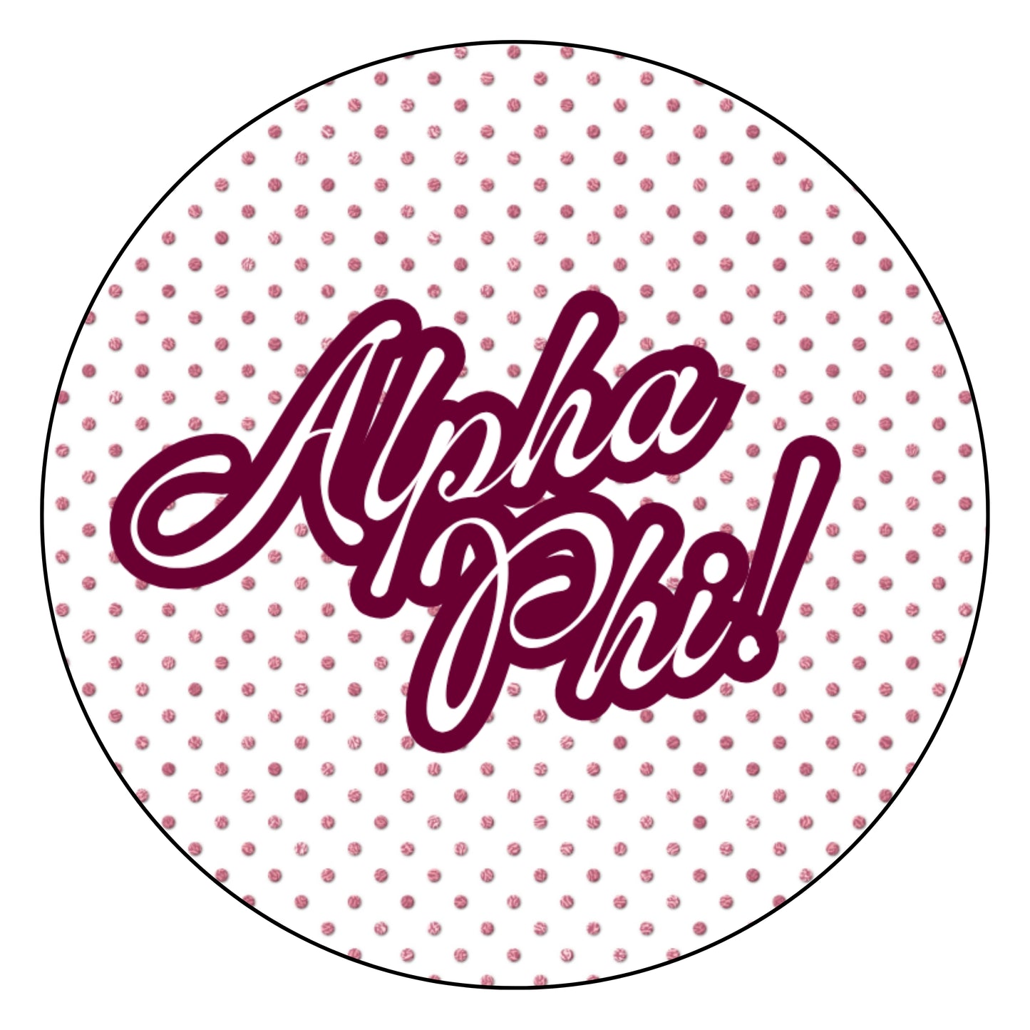 White Polka Dot "Sorority"
