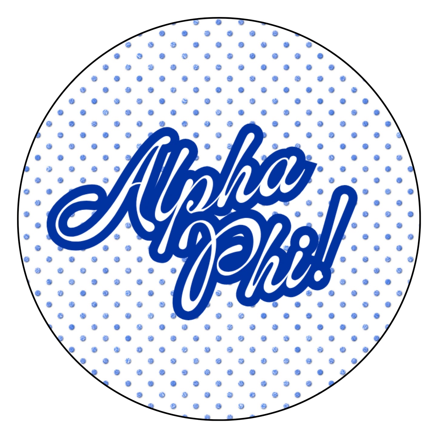 White Polka Dot "Sorority"