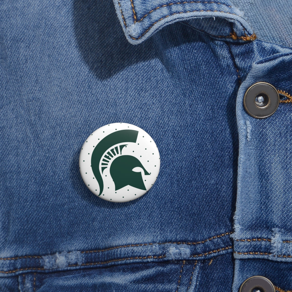 White Polka Dot Sparty Head