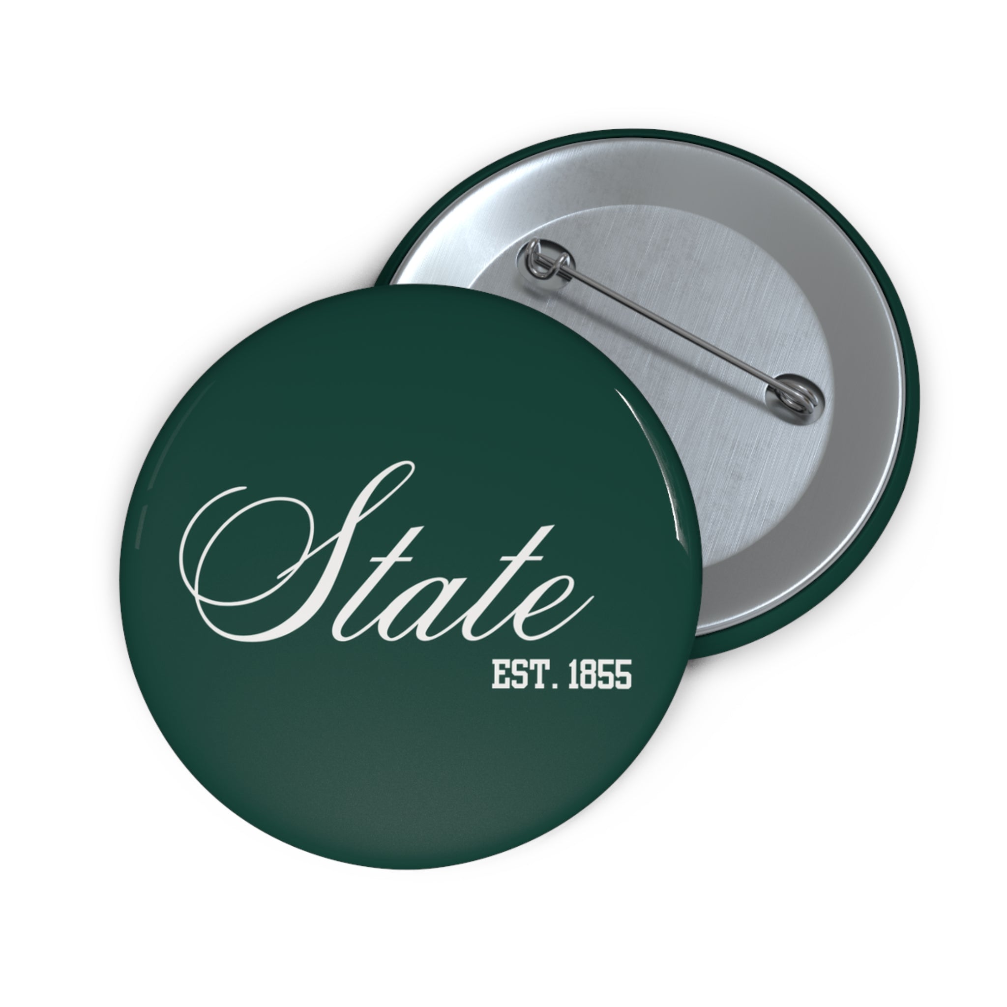 Green Cursive "State"