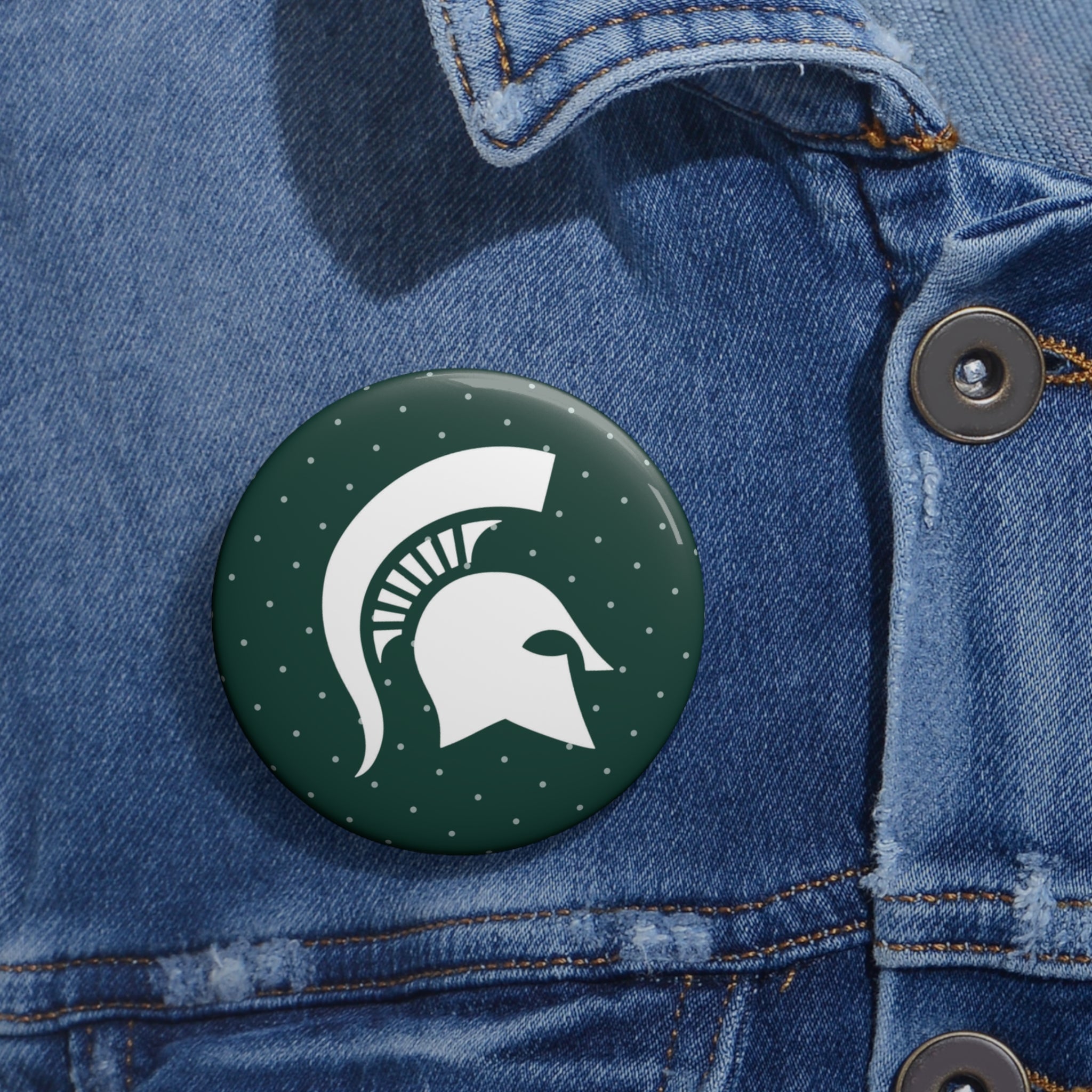 Green Polka Dot Sparty Head