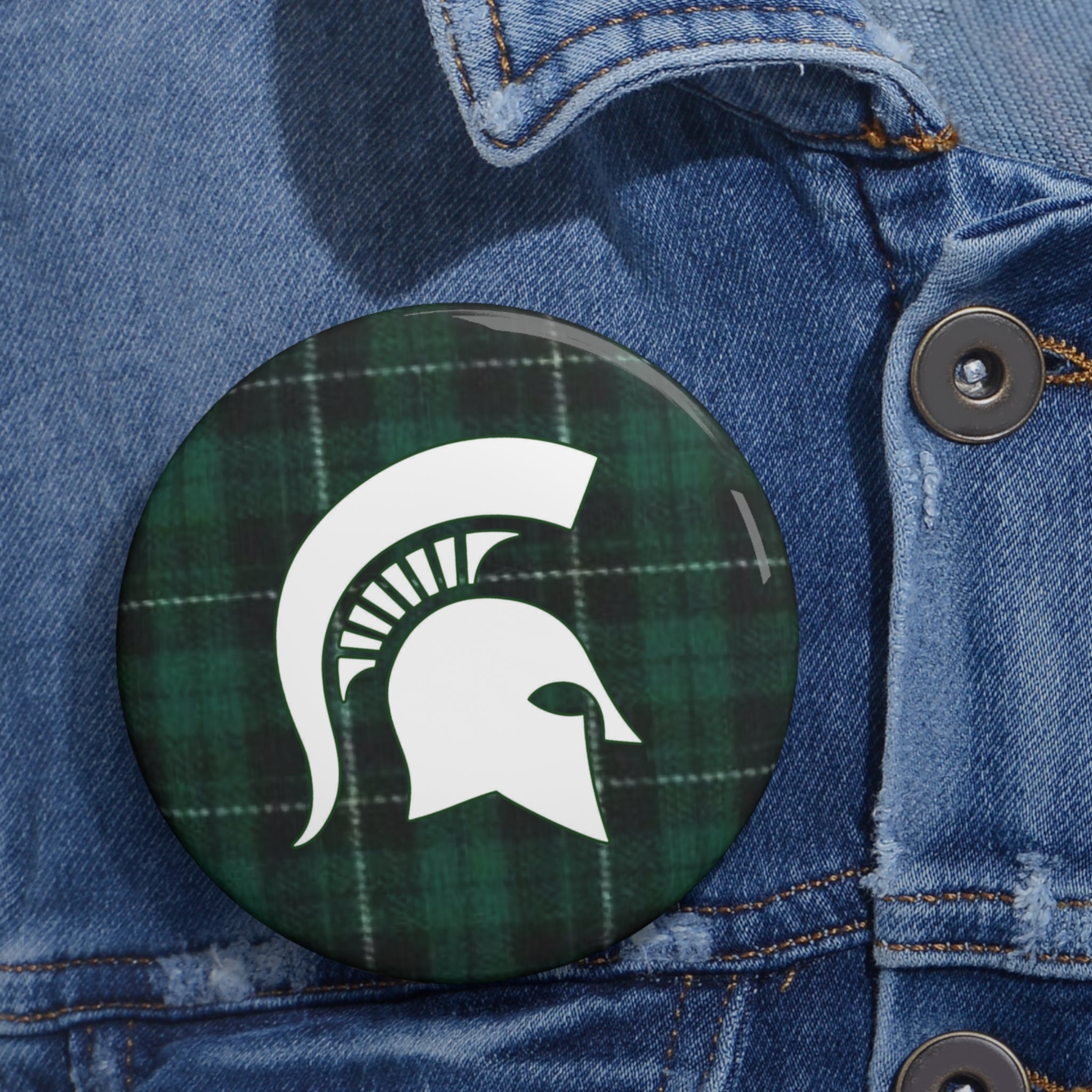 Plaid Sparty Head