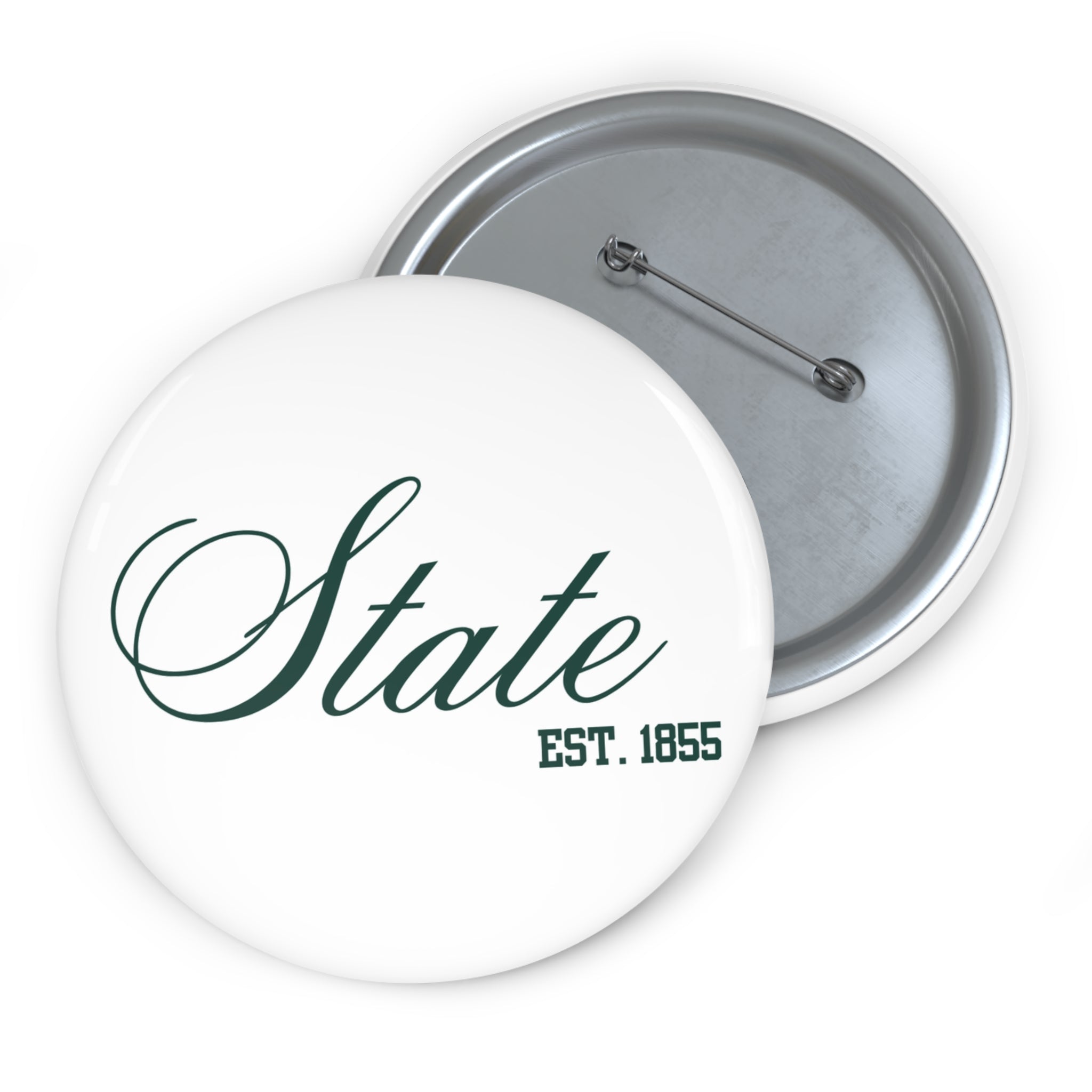 White Cursive "State"