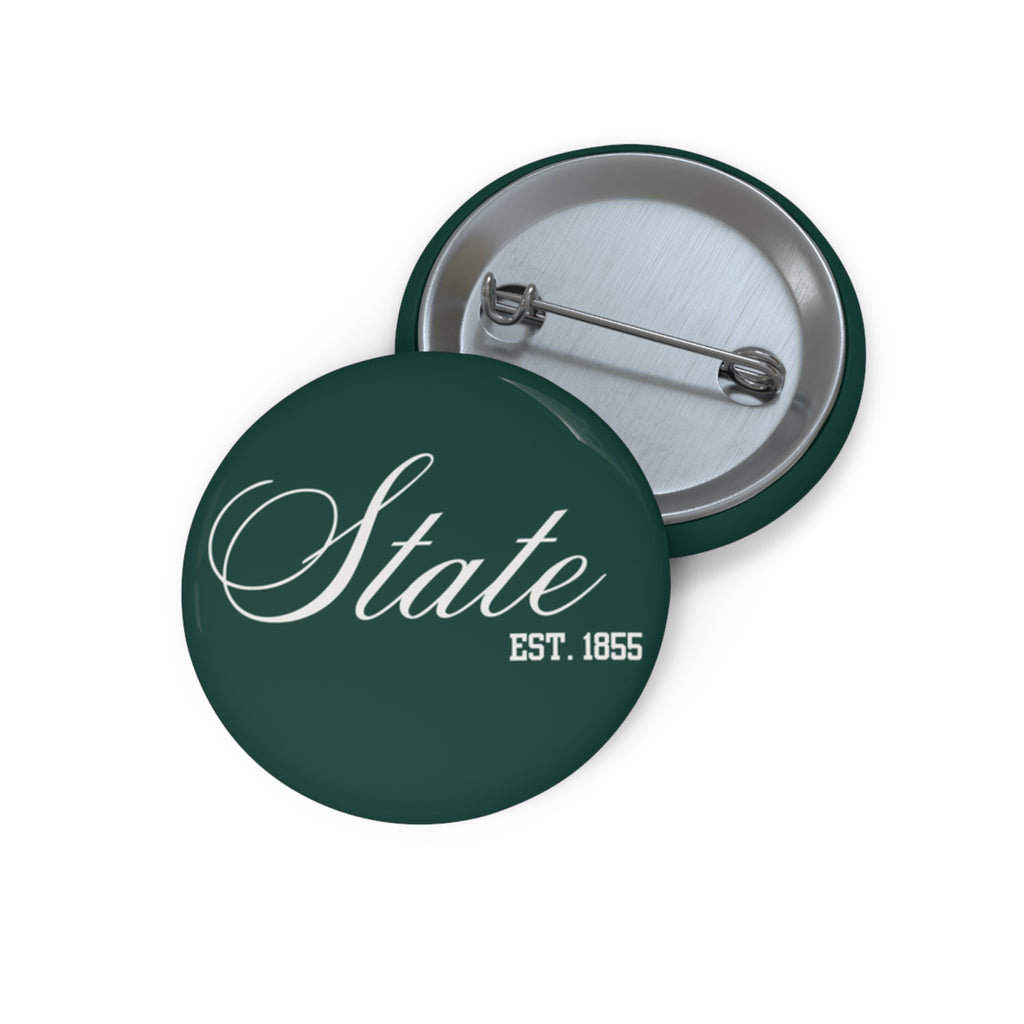 Green Cursive "State"