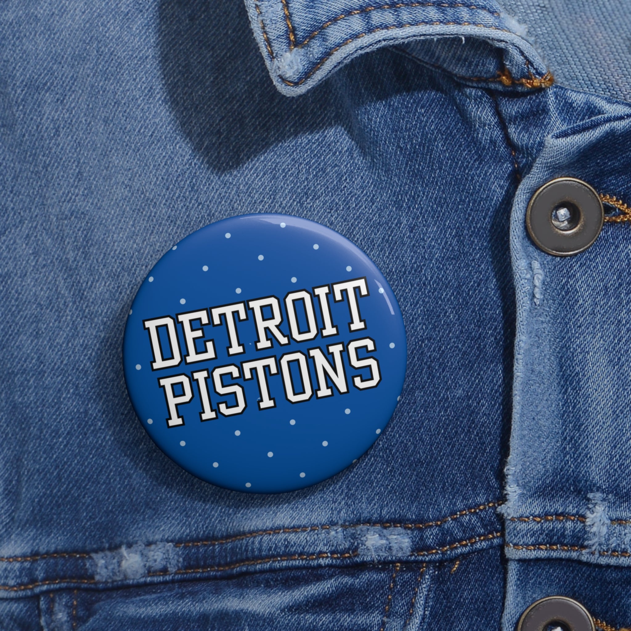 Blue Polka Dot Detroit Pistons